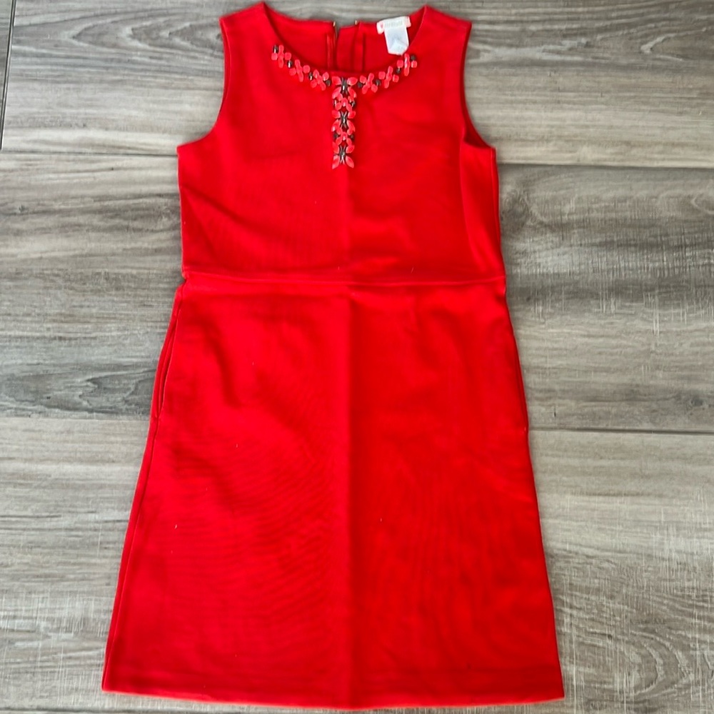 Crewcuts Red Sleeveless Jewel-Neck A-Line Dress